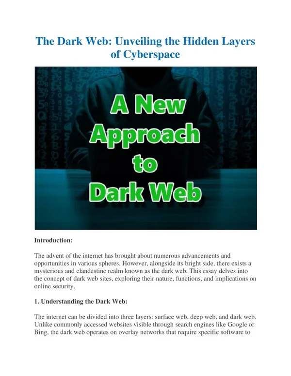 how to search the dark web