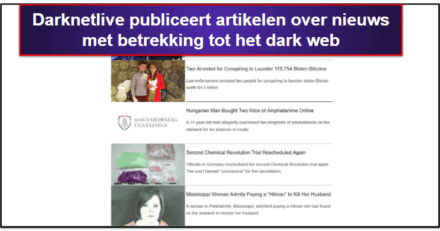 dark web sites name list